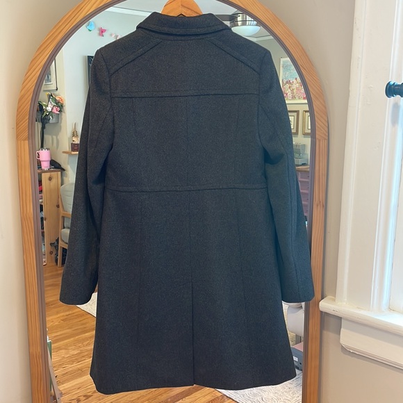 Loft Wool Blend Coat size Small Tall Heathered Dark Grey color - Picture 4 of 4